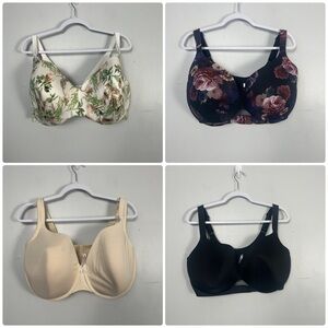 Cacique bundle of 4 lightly lined bras size 44H